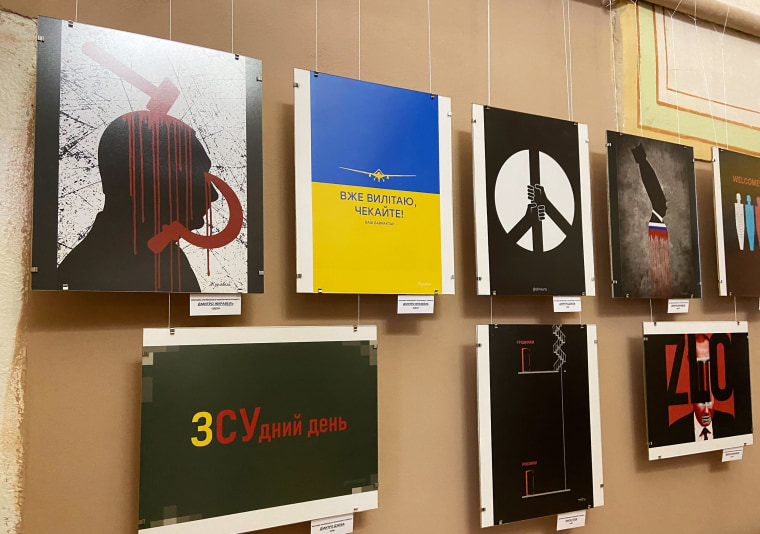 Image: Art on the wall of a youth library in Lviv, Ukraine.