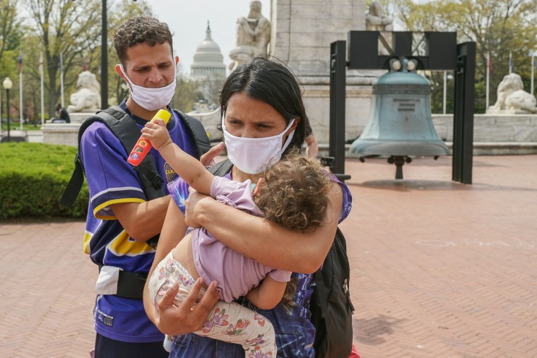 Ordalis Rodríguez, 26, a migrant originally from Venezuela who was transported on a bus from Texas