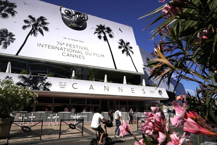 The Palais des Festival before the Cannes Film Festival in southern France on July 5.