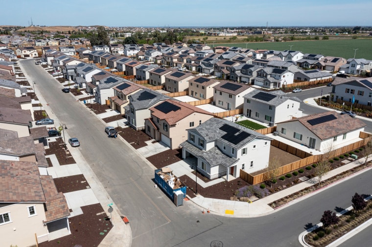 New homes in a housing development