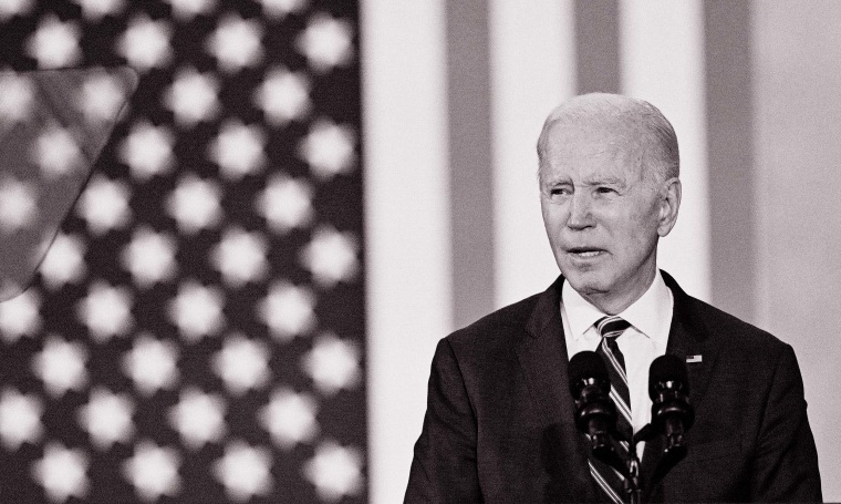 President Joe Biden delivering remarks in Greensboro, N.C. on April 14.