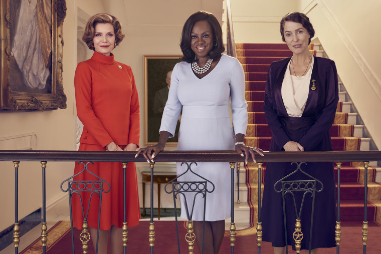Image:  Michelle Pfeiffer as Betty Ford, Viola Davis as Michelle Obama and Gillian Anderson as Eleanor Roosevelt in "The First Lady."