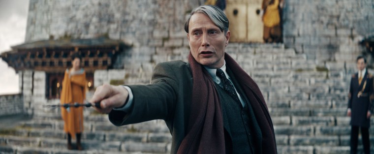 Mads Mikkelson as Gellert Grindelwald in "Fantastic Beasts: The Secrets of Dumbledore."