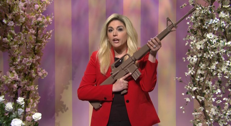 Cecily Strong as Representative Marjorie Taylor Greene on Saturday's 'Saturday Night Live' opening.