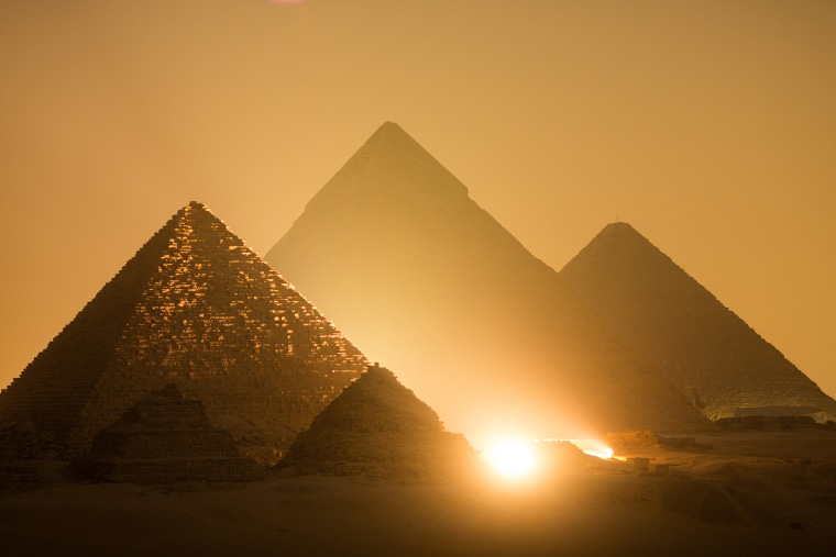The Pyramids of Giza in Cairo.