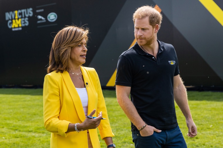 Prince Harry speaks to TODAY's Hoda Kotb co-host during the fifth Invictus Games sit-in.