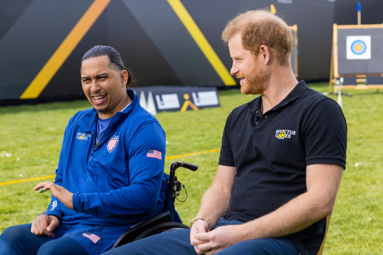 Prince Harry speaks to co-host Hoda Kotb TODAY during the fifth Invictus Games sit-in.