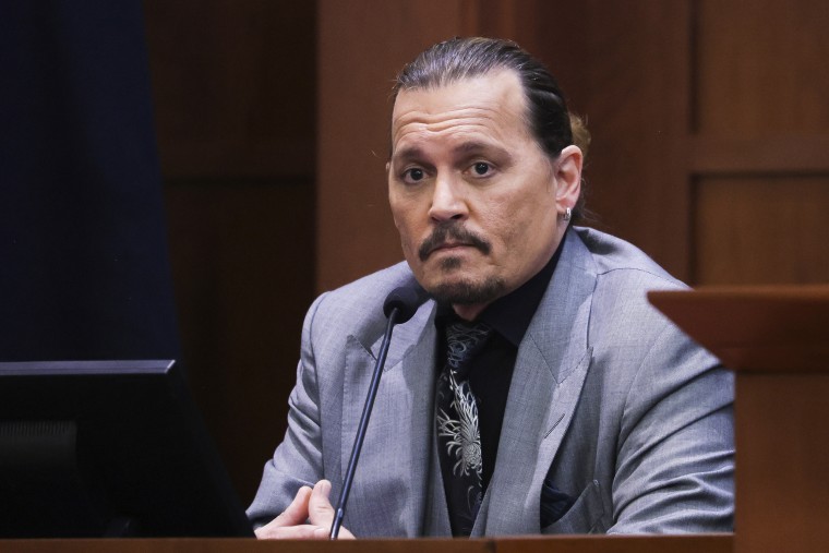 Johnny Depp testifies Wednesday in Fairfax County Circuit Court in Fairfax, Va.
