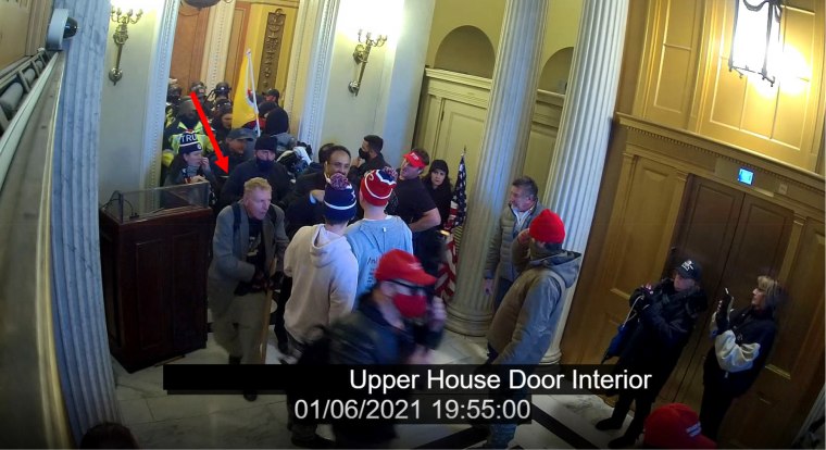 An alleged photo of Cliff Meteer inside the U.S. Capitol on Jan. 6, 2021.