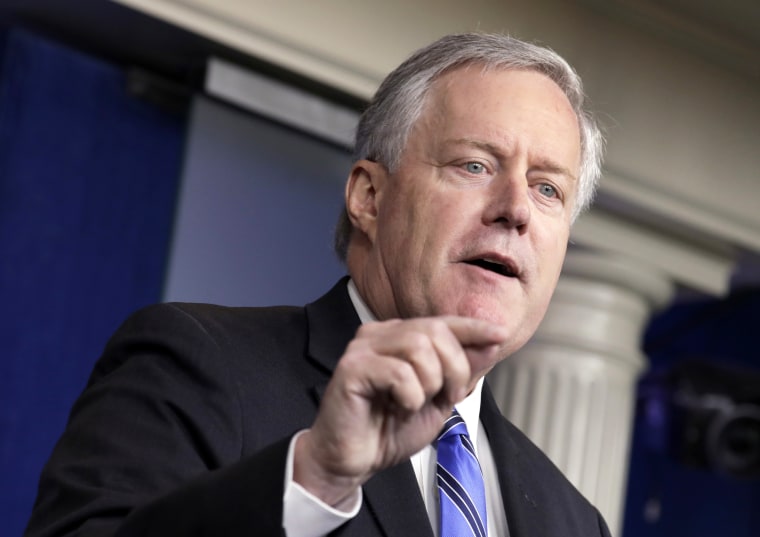 Then-White House Chief of Staff Mark Meadows