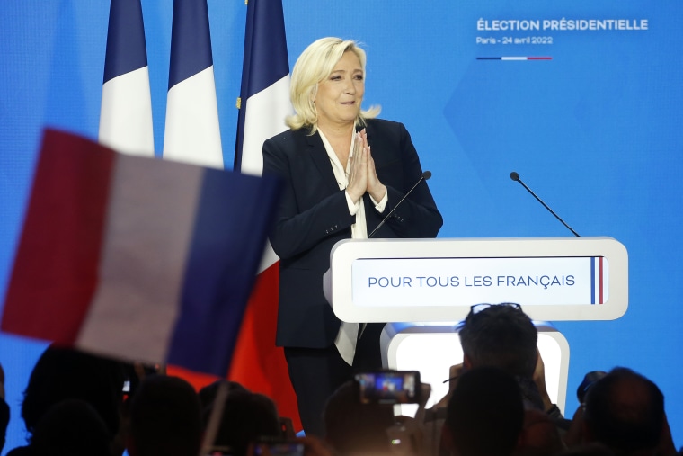 Election Night With Marine Le Pen's Rassemblement Nationale Party For France's 2022 Presidential Race Results