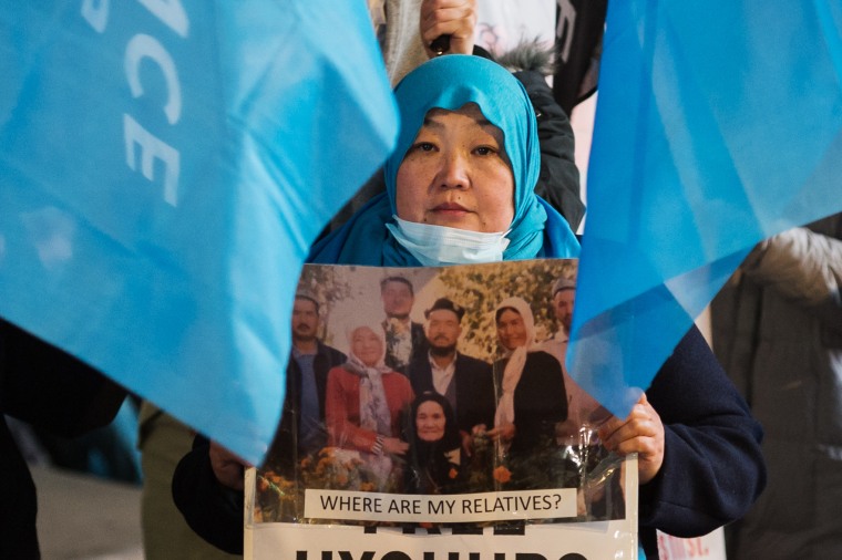 Protest Against Beijing 2022 Winter Olympics in London