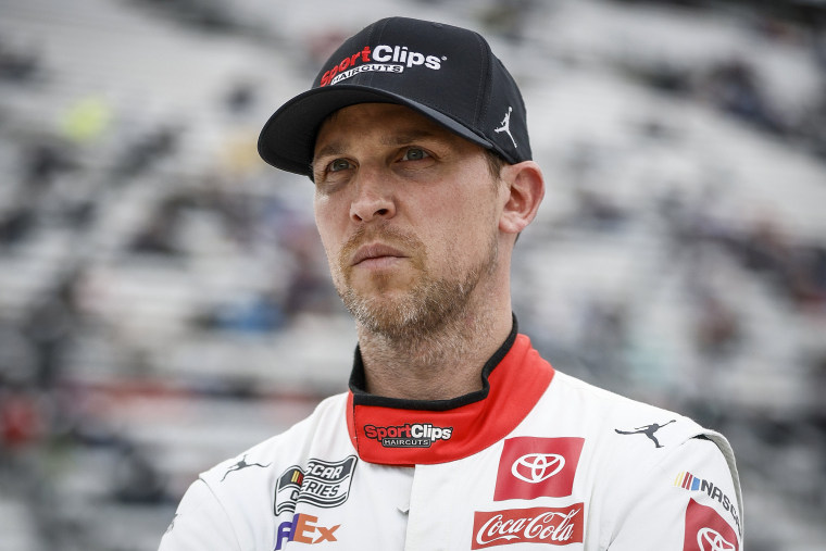 Image: Denny Hamlin, driver of the #11 Sport Clips Haircuts Toyota, at Martinsville Speedway on April 8, 2022 in Martinsville, Va.