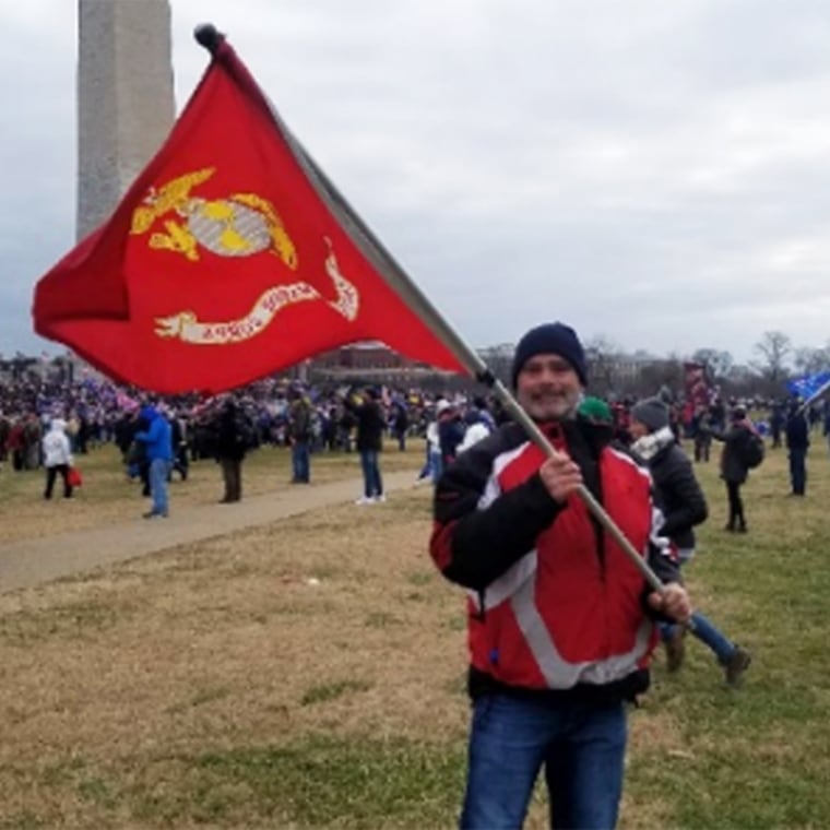 Thomas Webster at the Washington Monument on Jan. 6, 2021.