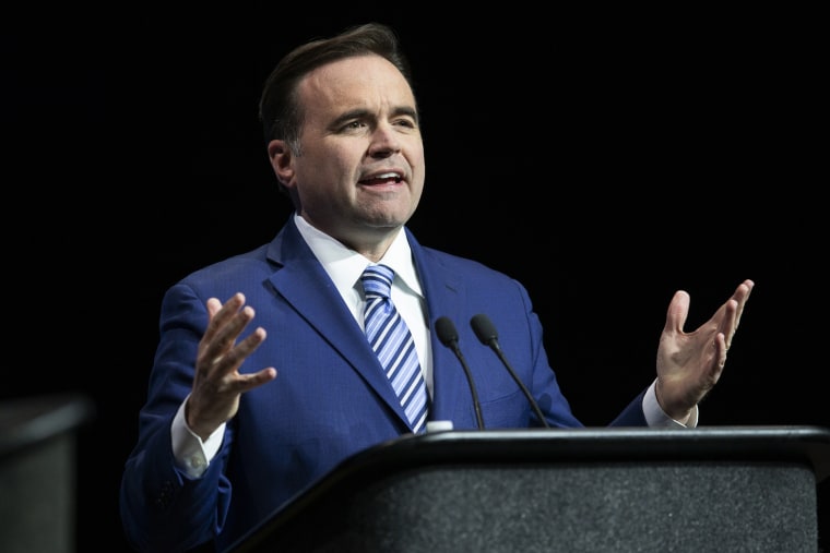 John Cranley, former mayor of Cincinnati, at the Ohio Democratic primary debate for governor in March.