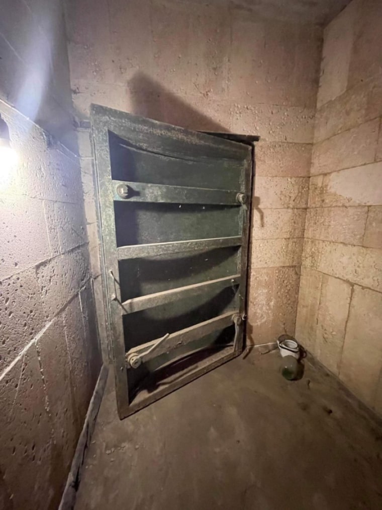 A picture of the bomb shelter where Olesia spent three nights as Russians invaded Ukraine.