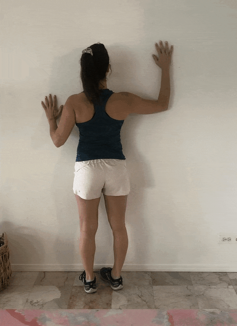Bent arm wall stretch