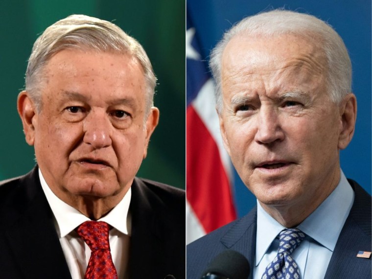 El presidente de México, Andrés Manuel López Obrador (izq.) y el presidente de Estados Unidos, Joe Biden (der.), en una combinación de fotografías.