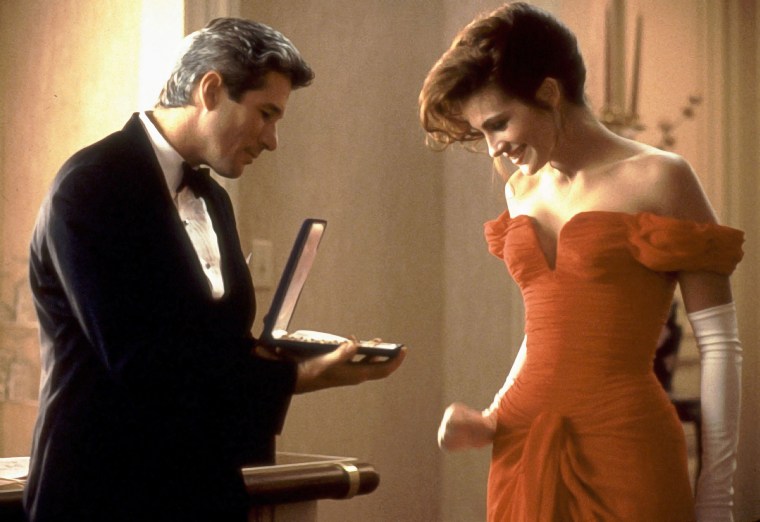 Julia Roberts shared the screen with Richard Gere in the sweet Cinderella story "Pretty Woman" (1990).