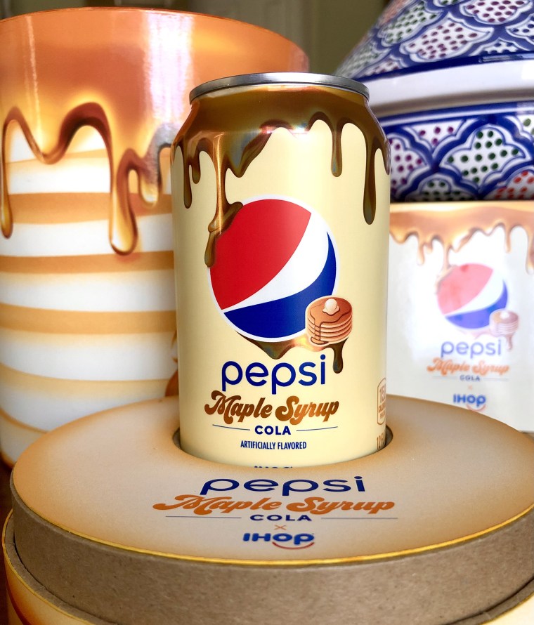 Maple Syrup Pepsi has a beautiful package design using a mouthwatering combination of warm matte and metallic colors.