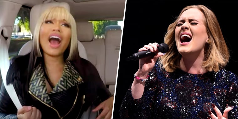 Nicki Minaj channeled her inner Adele during the latest "Carpool Karaoke" segment.
