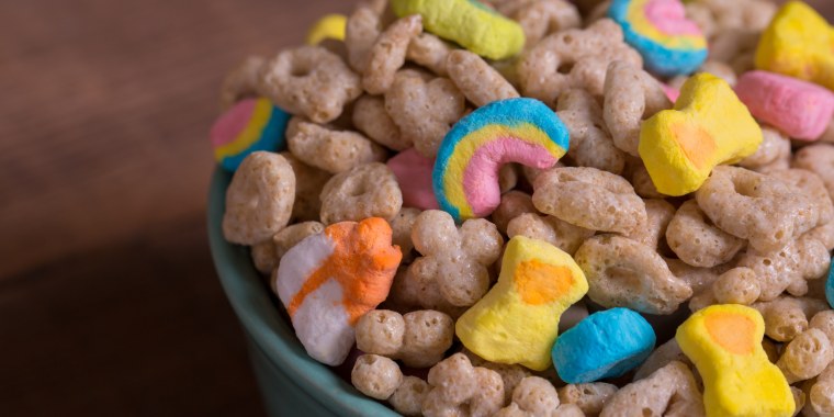 The popular cereal is known for its brightly colored marshmallow bits.