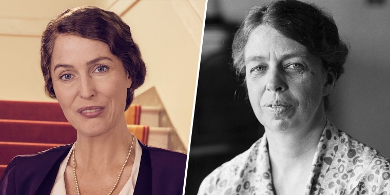 Pictured, l-r: Gillian Anderson, Eleanor Roosevelt.