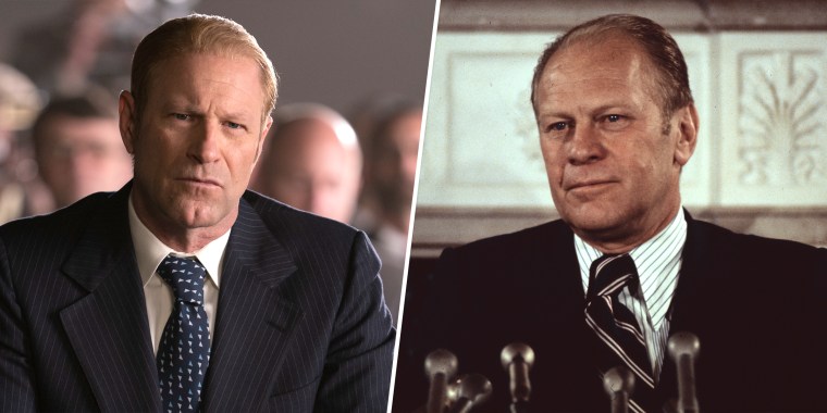 Pictured, l-r: Aaron Eckhart, Former President Gerald Ford.