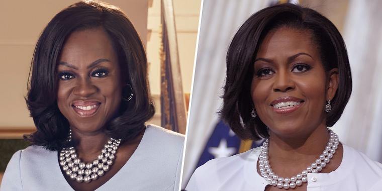 Pictured, l-r: Viola Davis, Michelle Obama