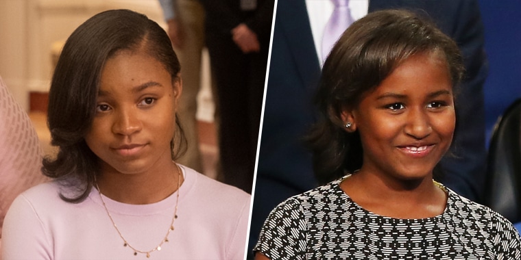 Pictured, l-r: Saniyya Sidney, Sasha Obama.