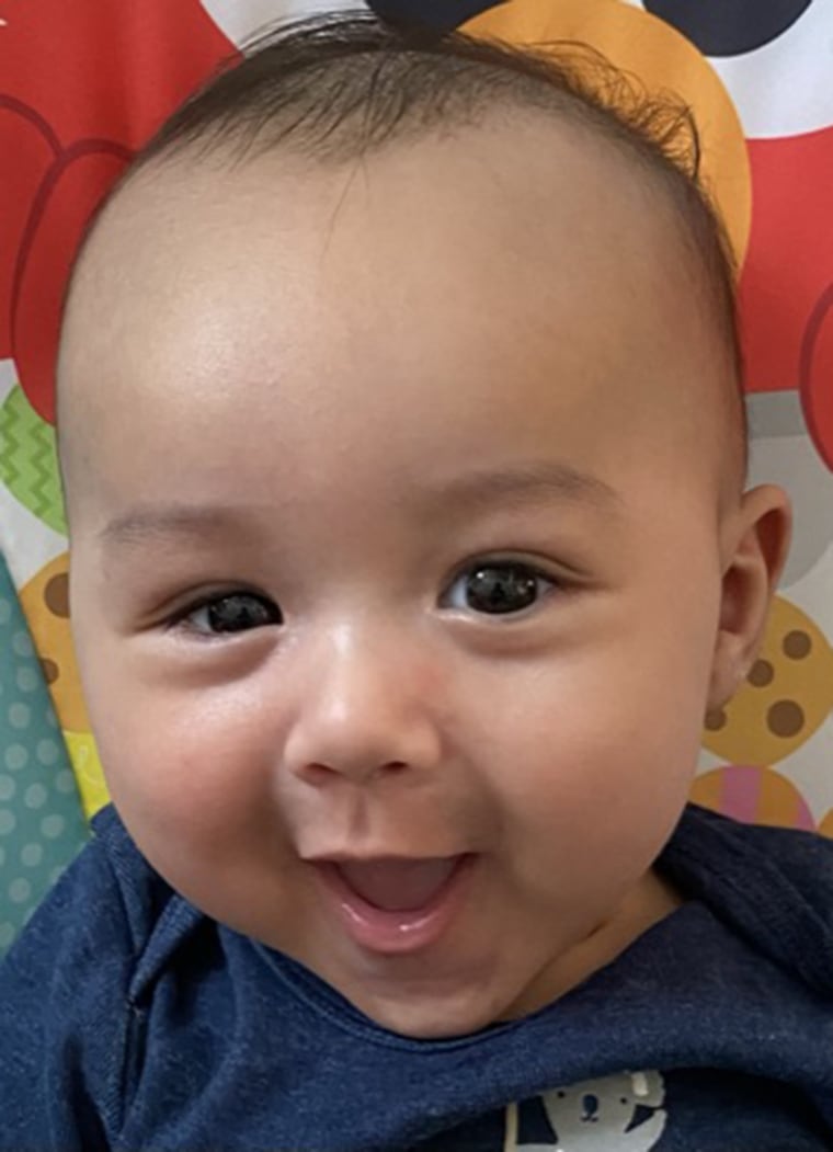 The 2021's Gerber "spokesbaby," 4-month-old Zane often wakes up laughing and loves hanging out with the family's two dogs, his parents say.
