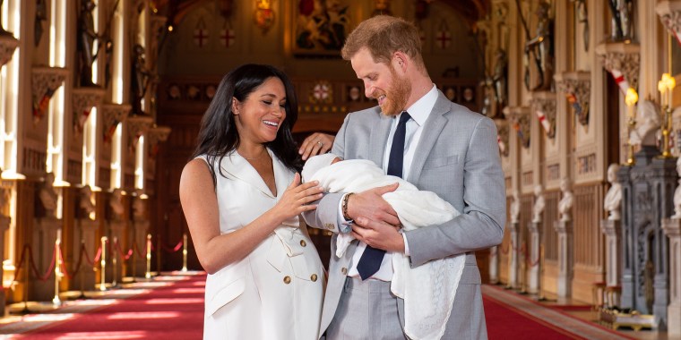 The Duke & Duchess Of Sussex Pose With Their Newborn Son