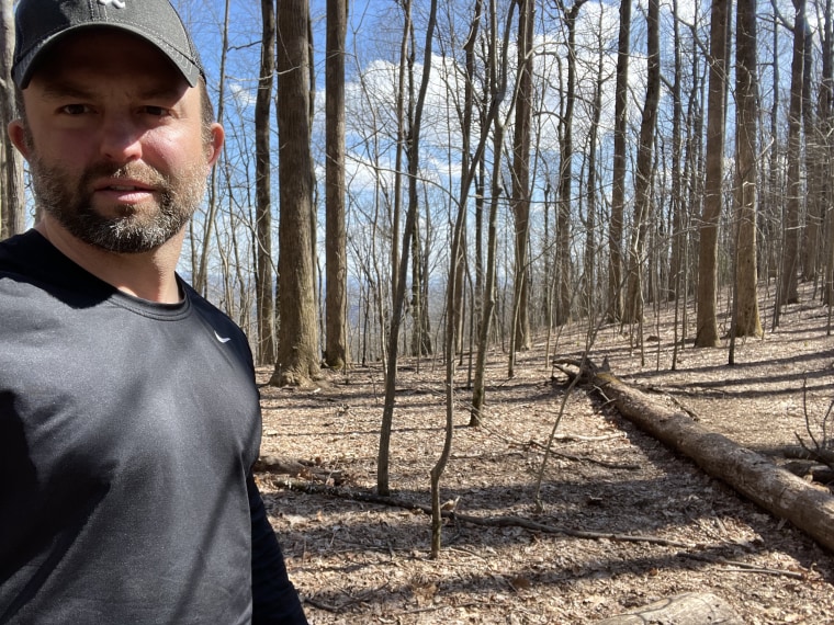 Nick Gough hopes his hike will inspire people to donate to the Huntington's Disease Society of America to fund research into treatments for the disease.