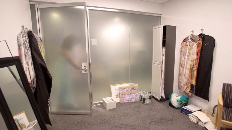 Jenna's office before the redecoration, which Hoda said "(needed) a lot of work."