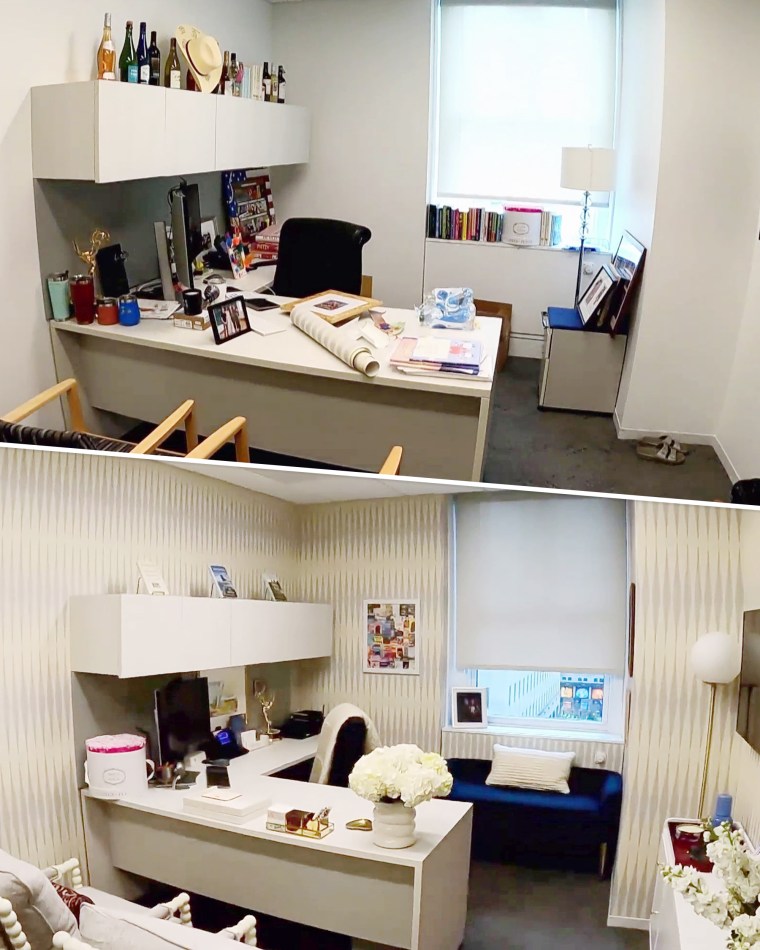 Jenna's office, before and after.