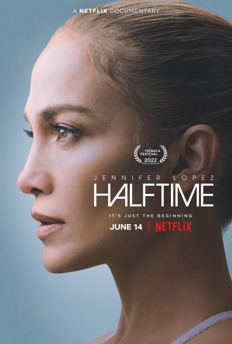 Jennifer Lopez en el póster oficial del documental 'Halftime'.