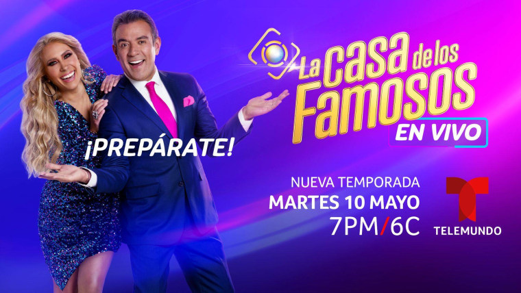 Jimena Gállego y Héctor Sandarti serán los presentadores de 'La Casa de los Famosos', que estrena el martes 10 de mayo por Telemundo.