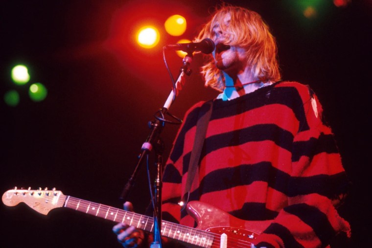 Kurt Cobain of Nirvana performs in New York.