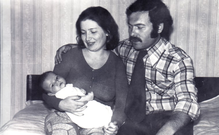 Infant Julie with her parents, Ludmila and Michael, in Kyiv in 1976.