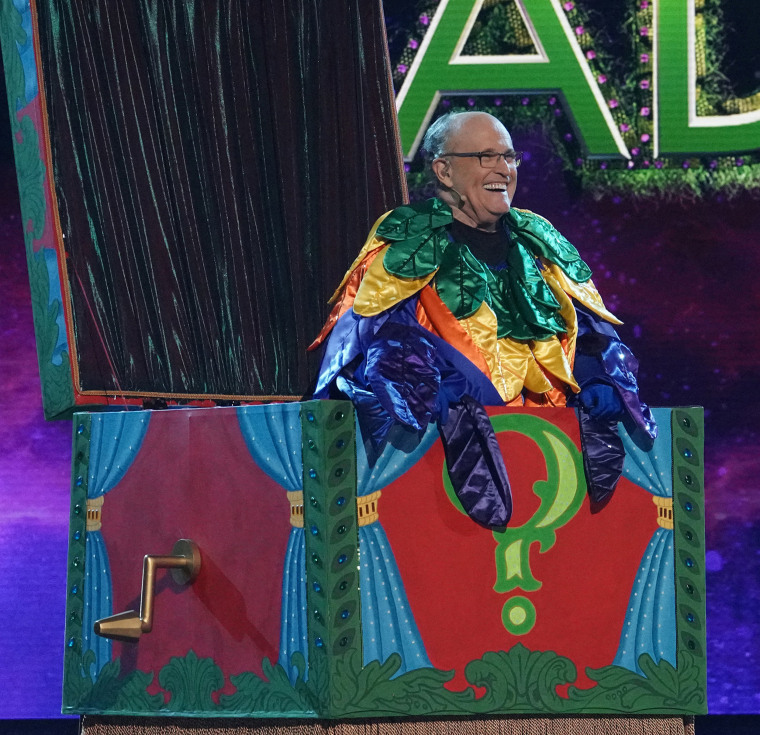 Rudy Giuliani was revealed to be the latest performer in disguise on "The Masked Singer."