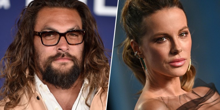 No, Momoa is not dating Beckinsale, according to the "Aquaman" star himself.
