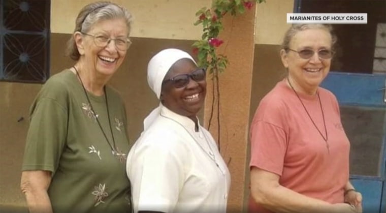 Sister Suellen Tennyson (left) has served in a parish in Burkina Faso since 2014. 