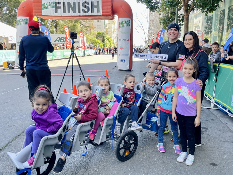 The Kempel family had a BIG celebration at the finish line.