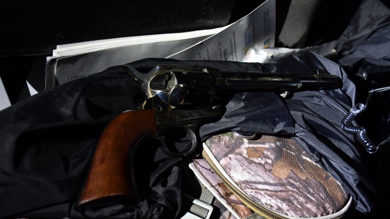 A prop gun on set of the western film "Rust."