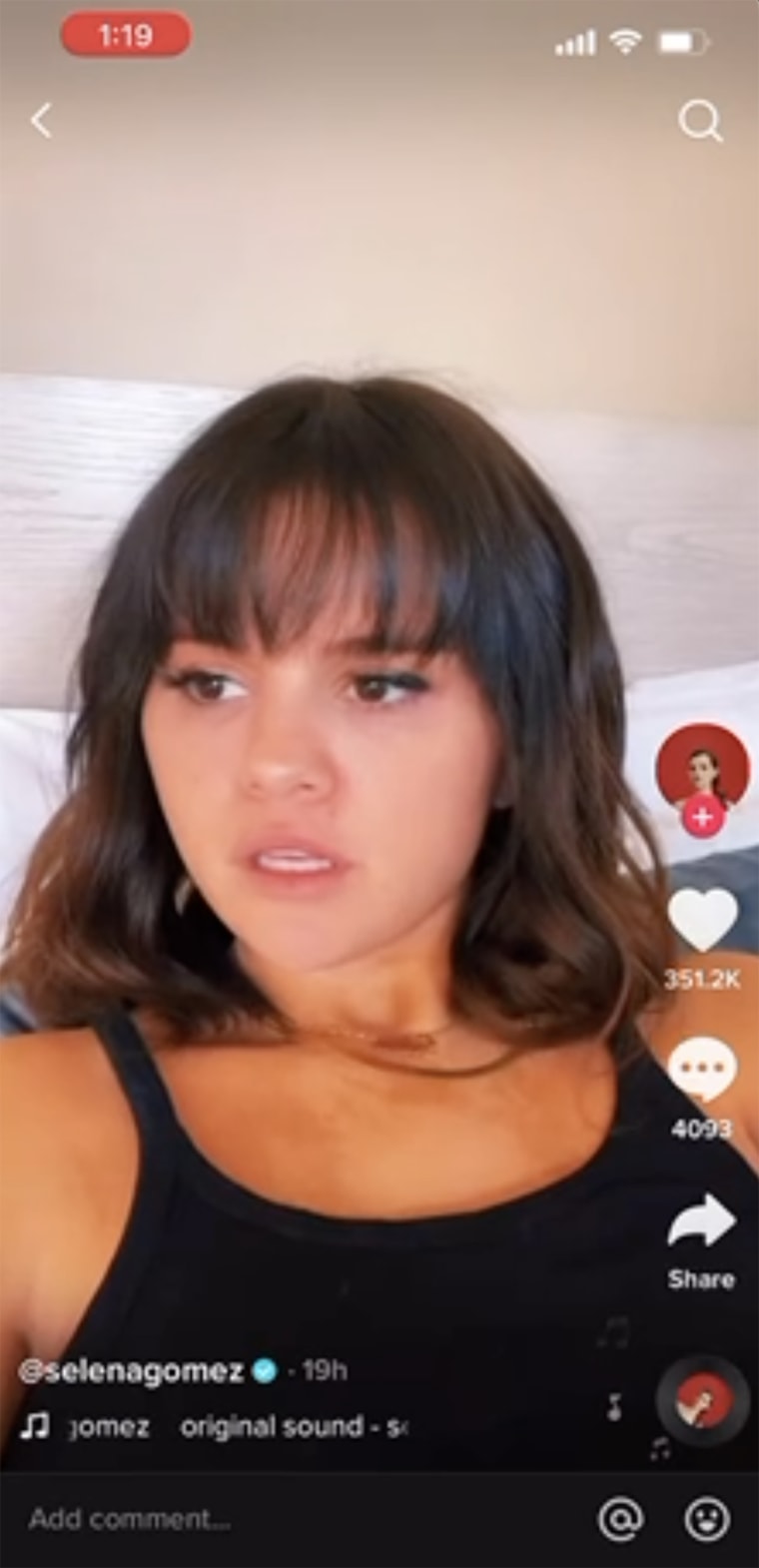 Selena Gomez addresses body-shaming on TikTok.