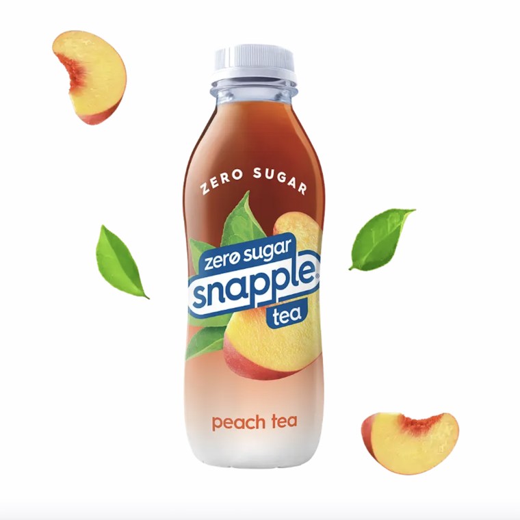 Snapple's new Zero Sugar Peach Tea.