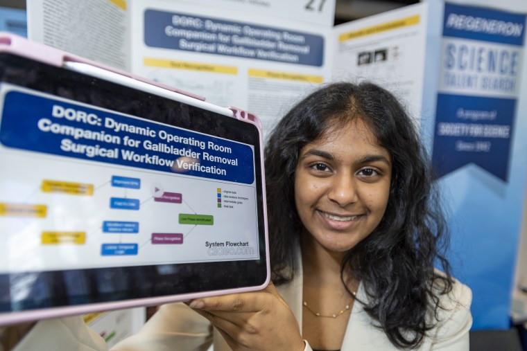 Growing up, Pravalika Gayatri Putalapattu visited the Regeneron Science Talent Search as part of their public day so she could see the various projects students submitted to the contest and collect their profile cards.