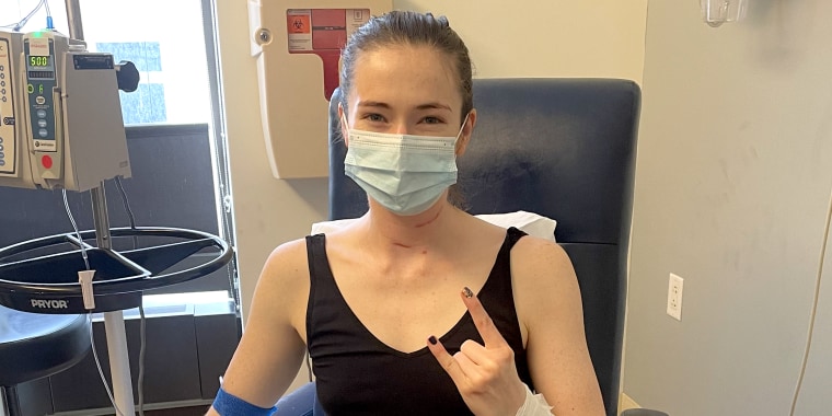 Katie Drablos finished her treatment for stage 4 tongue cancer in June 2021. In five years, hopefully, she'll be cancer free.