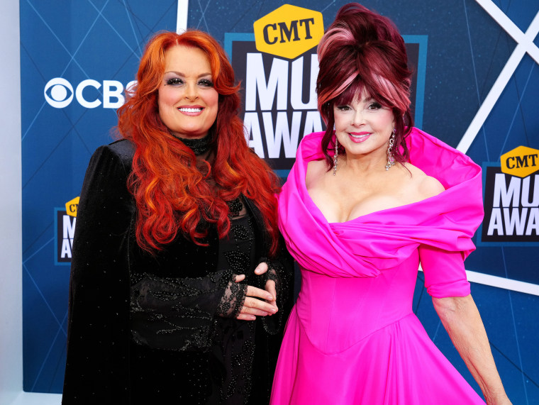 Wynonna Judd and Naomi Judd attend the 2022 CMT Music Awards in Nashville, Tennessee, on April 11.