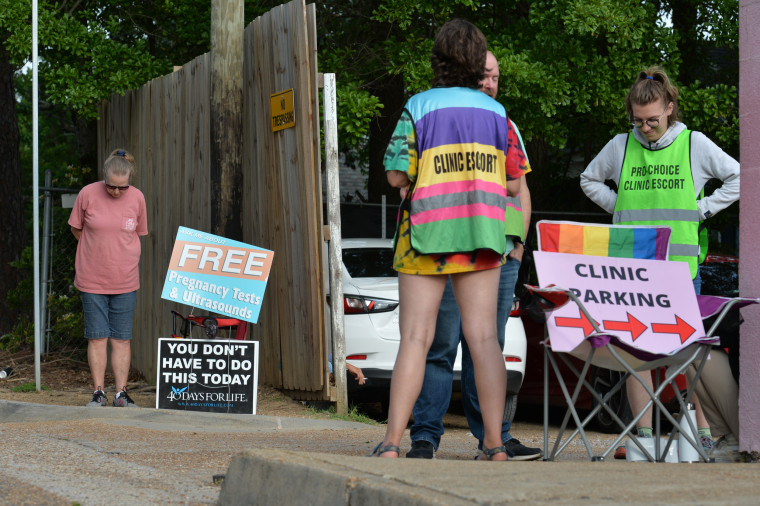 An anti-abortion protester at the Jackson Women’s Health Organization